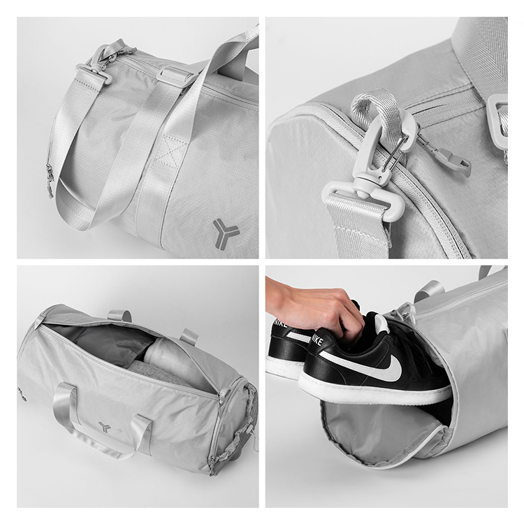 高尼龙质量可折叠行李袋和瑜伽运动包包括鞋隔层